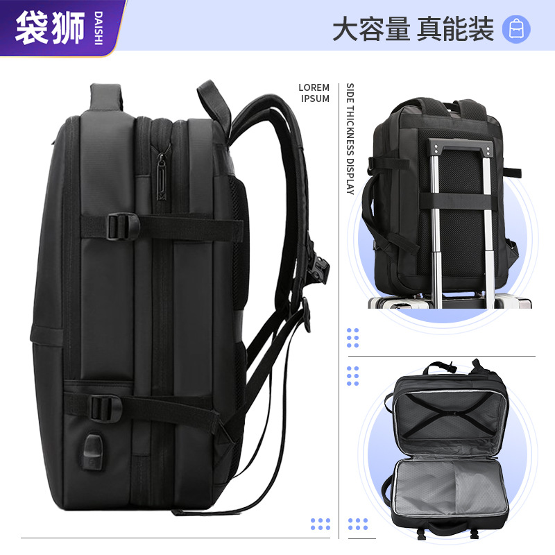 Cross-border fashion men's breathable backpack business lightweight travel large capacity backpack multifunctional waterproof computer bag