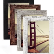 跨境装裱挂墙画框木质相框摆台方形美式复古亚马逊装饰框架批发