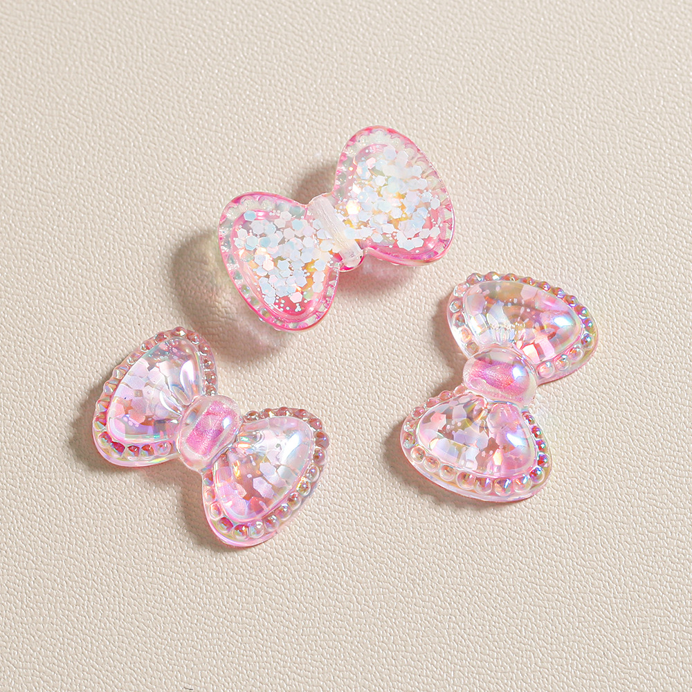 Gradiente Xingyao dibujos animados transparente resina chapa a través de agujeros beads diy accesorios de joyería a granel