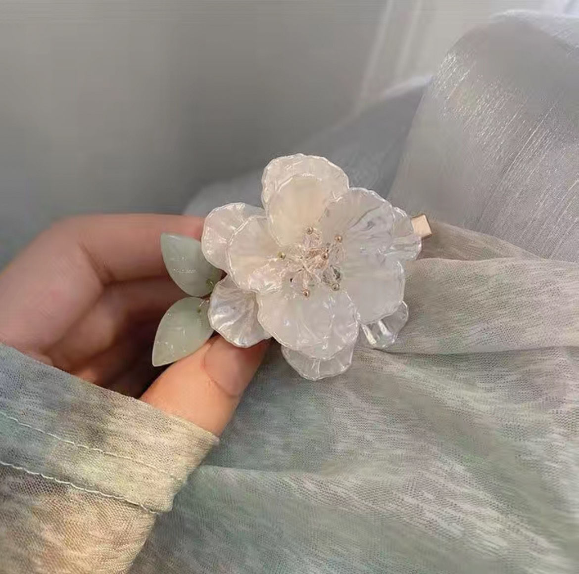 10g Weight Hair Clip Hair Accessories Type 1 Piece, 1 Pair Quantity Holiday, Daily Occasion Plastic Material Flower Pattern Women's Gender Sweet, Simple Style Style Women's Sweet Simple Style Flower Plastic Hair Clip 2