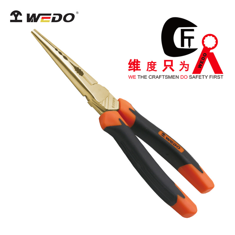 WEDO 维度 防爆铝青铜德式省力尖嘴钳 防爆无磁铜合金无火花工具