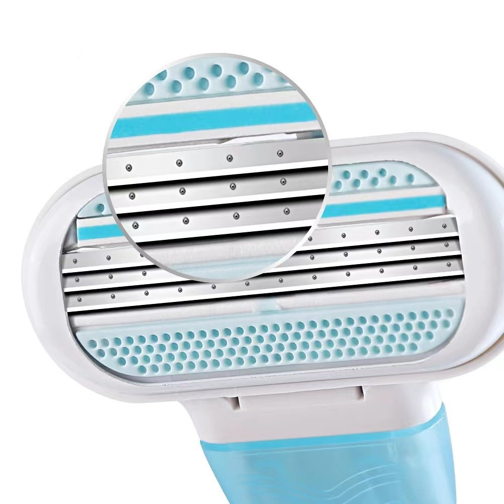 Women's shaving knife to shave armpit hair leg hair manual razor handle universal three-layer blade private underarm hair removal knife