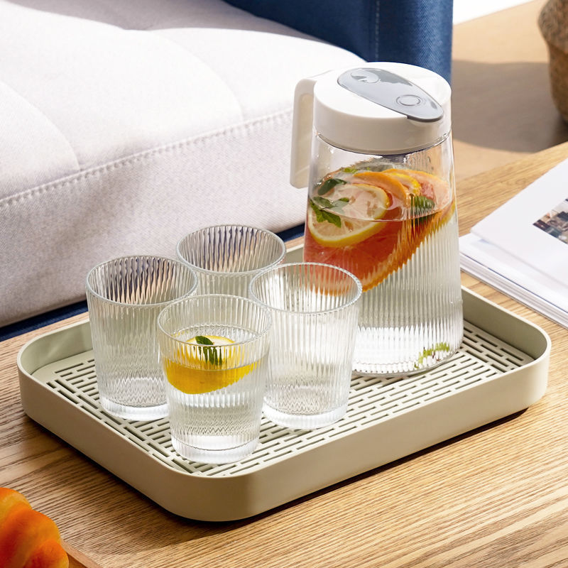 Tazas de doble capa bandeja de drenaje de agua sala de estar hogar taza de mesa taza de menú bandeja taza de almacenamiento profundizar estante de almacenamiento