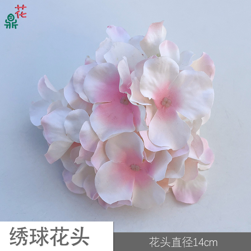 62 수국 머리 YY 깊은 핑크 코어 화이트