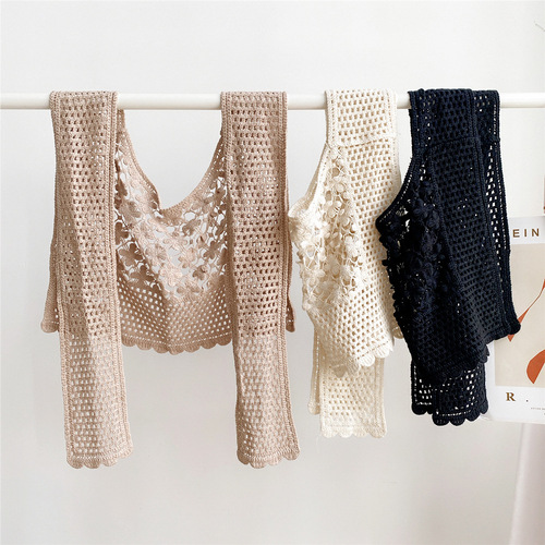 New knitted hollow crochet lace outer shawl summer fake collar versatile shoulder collar lace spring and autumn