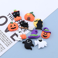 漫画ハロウィーンカボチャランプ樹脂部品卸売り手作りdiyクリームゴムアクセサリー携帯ケース髪クリップ