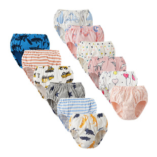 Children's Bread Pants for Baby Girls 100% Cotton Triangle Learning Pants for Small and Medium-Sized Kidsren Pure Cotton Breathable Boys Underwear Wholesale