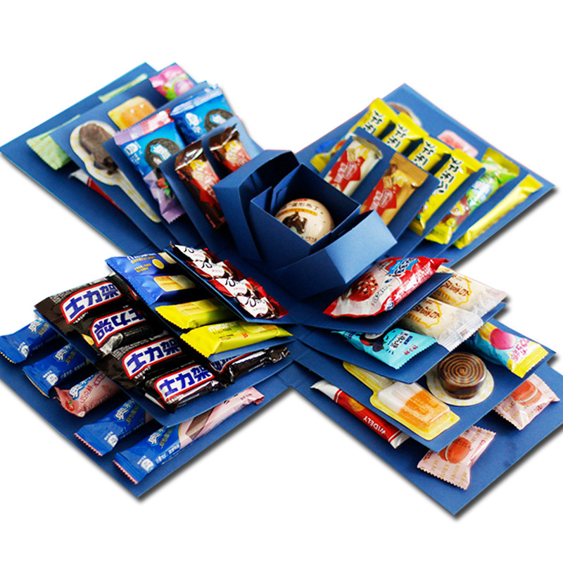 Caja de explosión de merienda caja de regalo de cinco capas para niños regalo de cumpleaños de novia