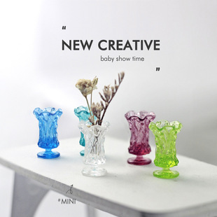 1:12 miniature food and play supermarket scene model decoration ob11 baby House accessories simulation mini resin vase F126