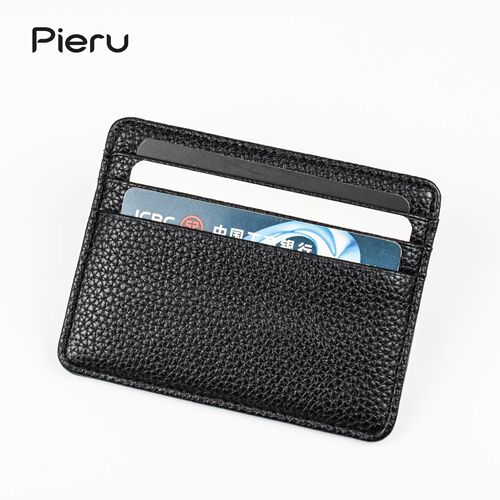 Cross-border best-selling new creative card holder with lychee pattern, ultra-thin mini card case, fashionable and casual multi-card slot card holder, wholesale