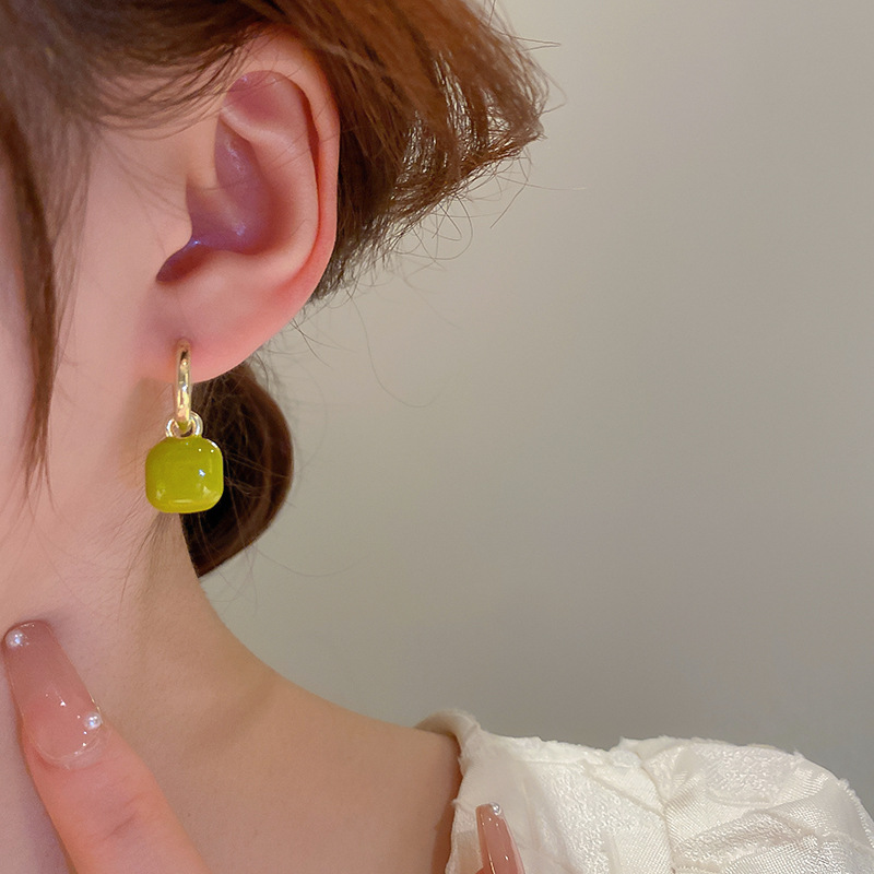 Heart Shape Pattern Women'S Gender Simple Style Heart Shape Alloy Enamel Women's Drop Earrings