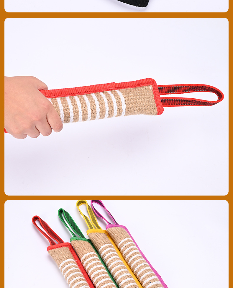 Durable Jute Dog Training Tug Toy And Pull Stick For Pet Agility_voghion.com