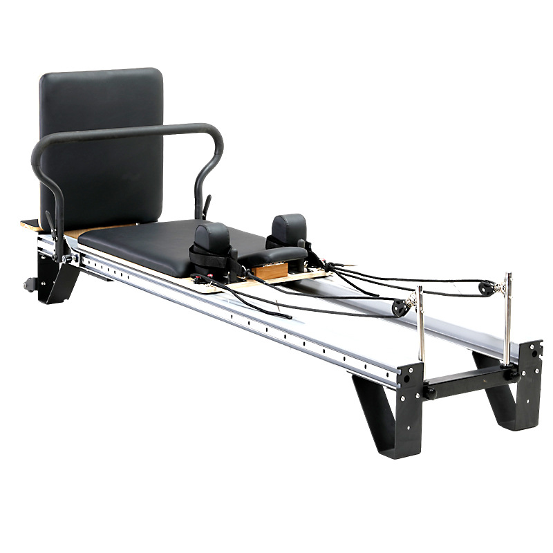 Pilates de aleación de aluminio de órbita completa cama central pequeña cama blanca y negra sala de yoga comercial reformador de pilates