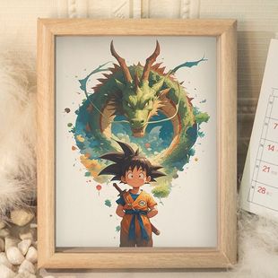 Dragon Ball with Sun Wukong anime nostalgia set table new photo frame decorative painting bedroom gift decorative painting