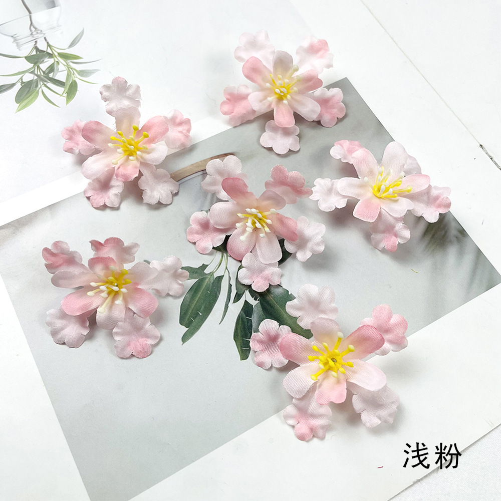 Paño de seda copo de nieve diy flor falsa sombrero de soltero ropa material bolsa accesorios Xunpu horquilla accesorios sala de bodas esparcir flores