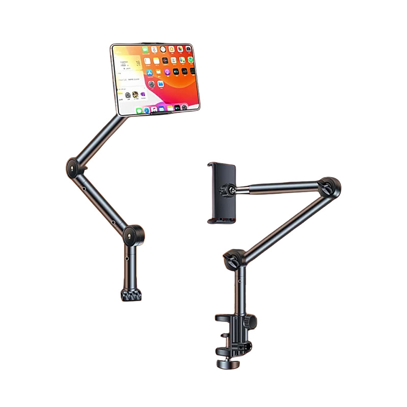 Metal negrita voladizo perezoso soporte de cabecera escritorio tableta soporte cama acostado persiguiendo drama transmisión en vivo soporte de teléfono móvil