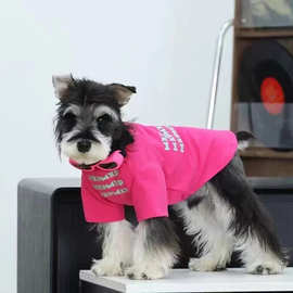 小狗狗宠物衣服春秋夏季薄款韩版衣服小型幼犬泰迪比熊博美猫咪红