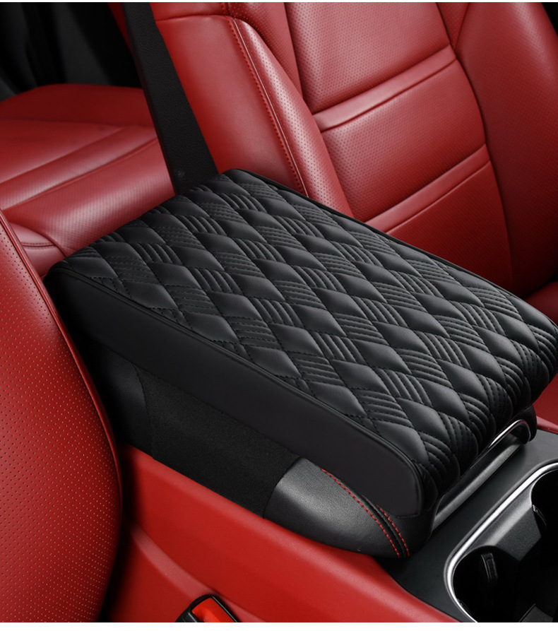 Cross-mirror car diamond armrest box pad height pad four seasons universal memory foam creative armrest
