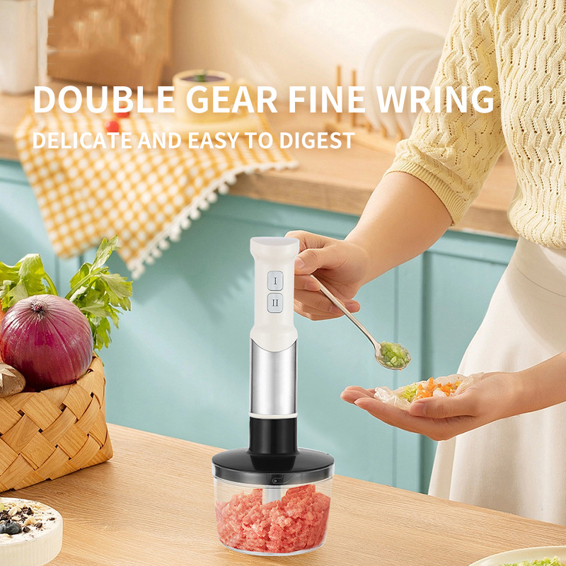 6 - en - 1 batidor eléctrico para bebés, máquina de alimentos suplementarios, varita de cocina de mano, máquina de puré de ajo, máquina de burbujas, batidor de leche, batidor de huevos