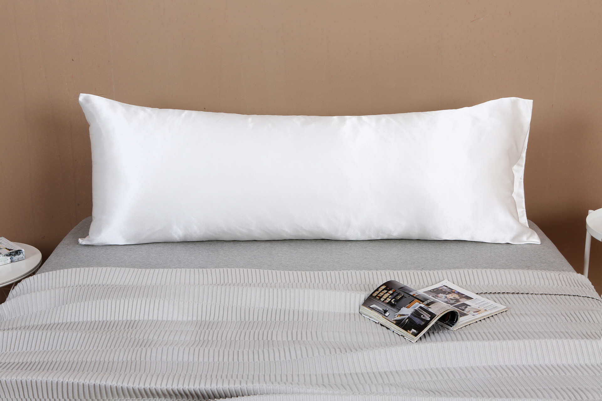 Satin Pillowcase Silk Effect Solid Colour Bedding Pillow Case_voghion.com