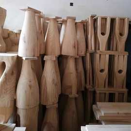 原木岛台桌脚茶桌桌腿支架中式餐桌底座实木书桌脚侘寂风桌脚定制