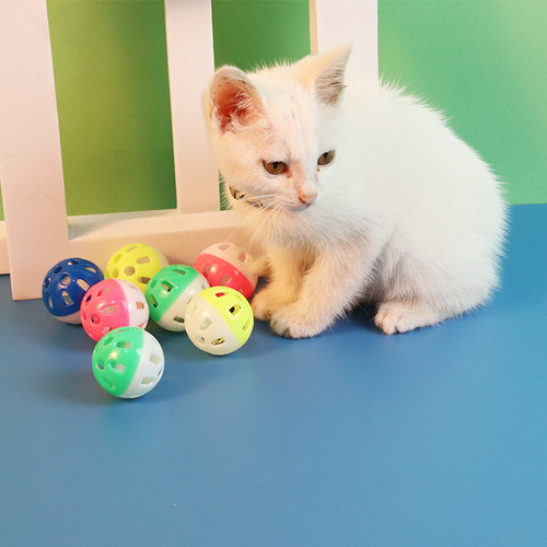 Cat Toys Cross-border Pet Plastic Hollow Bell Ball Cat Toys Self-entertainment Bite-resistant Wear-resistant Cat Toys Wholesale 