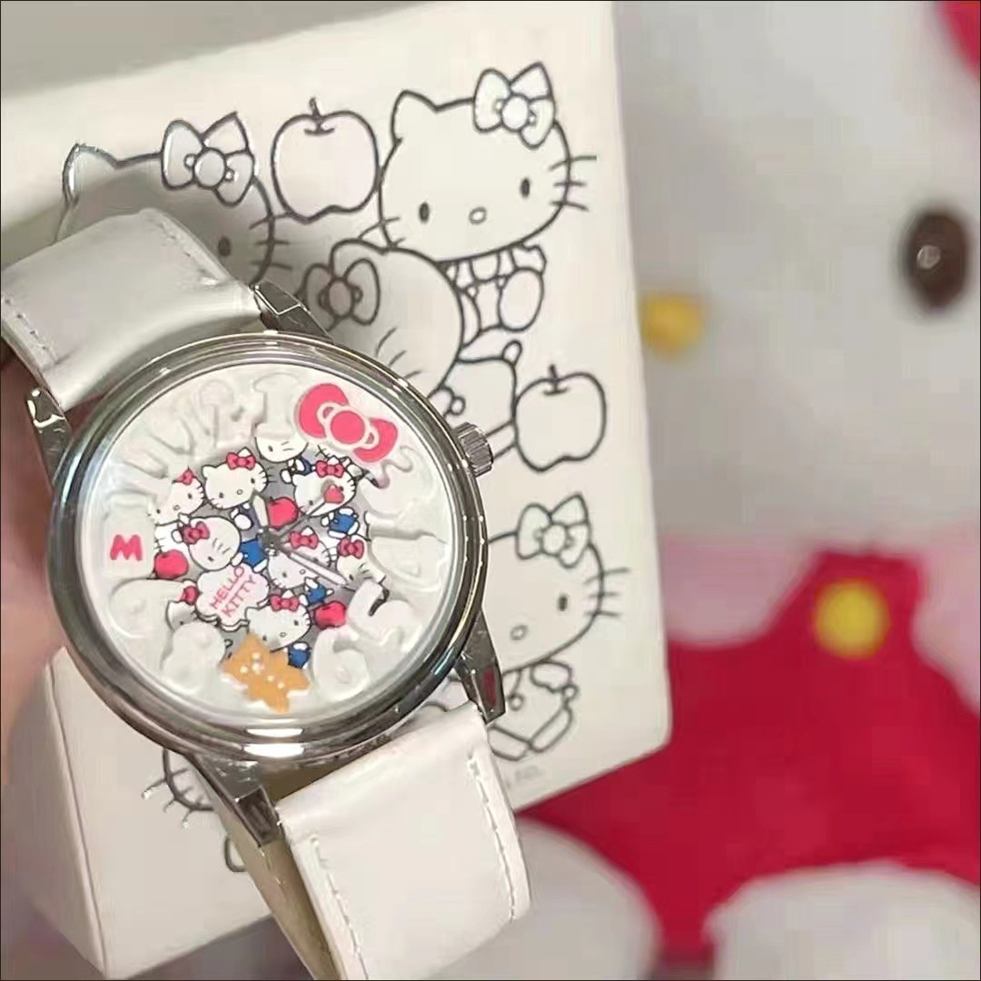 Cute Cartoon Kt Cat 3D Digital Watch for Girls, Students, Children, and Best Friends Gift - Dijie (Watch)