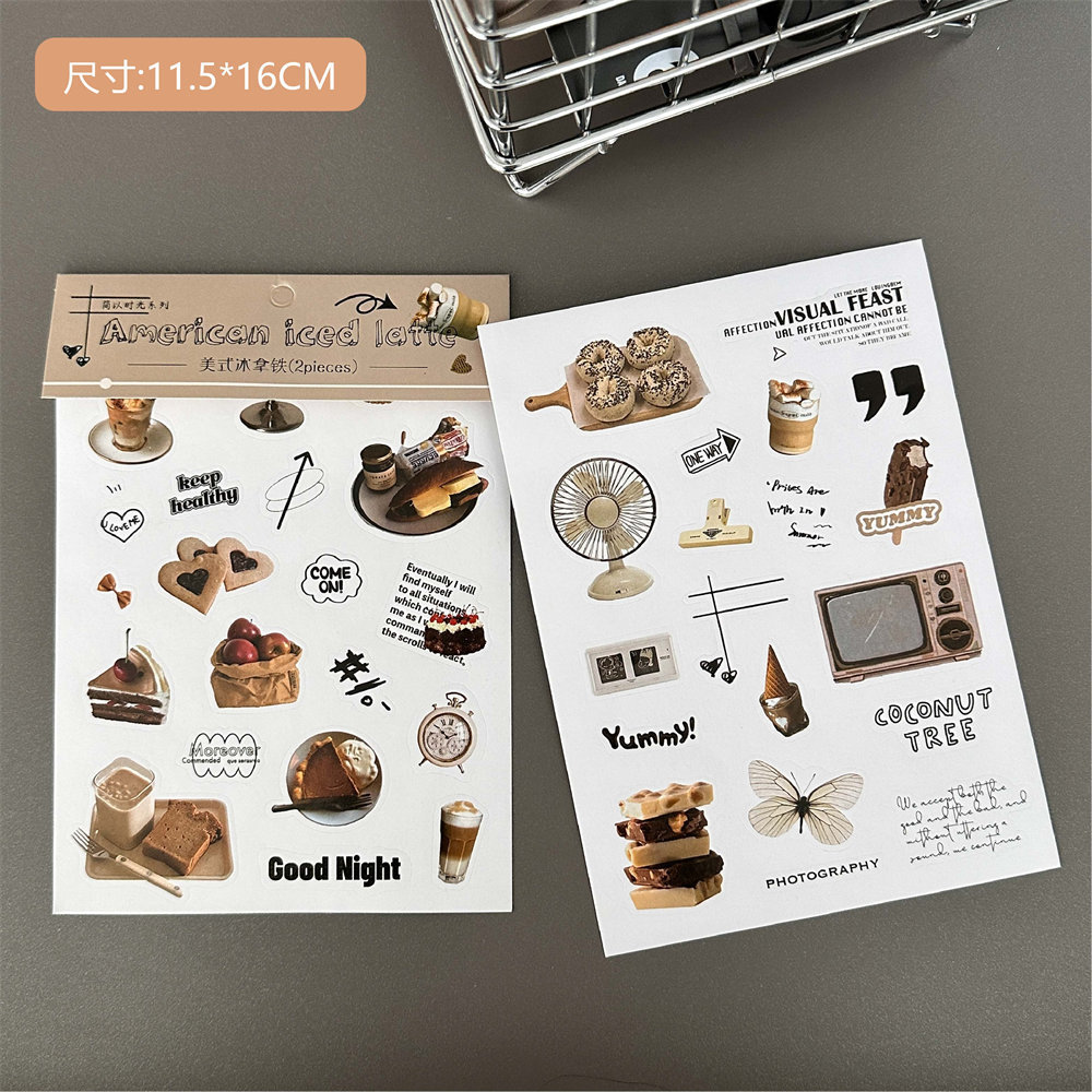 50 original retro pegatinas bolsa Americana autoadhesiva DIY Diario pegatinas ins creativo taza de agua pegatinas caja del teléfono pegatinas