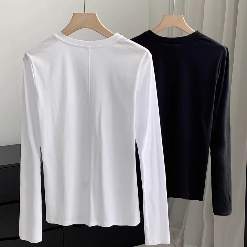 100-Count Pima Cotton Classic Style Round Neck T-Shirt with Back Seam, Versatile Slim-Fit Long Sleeve/Short Sleeve Base Shirt, 26 Years 100-Count Pima Cotton Classic Style Round Neck T-Shirt with Back Seam, Versatile Slim-Fit Long Sleeve/Short Sleeve Base Shirt, 26 Years