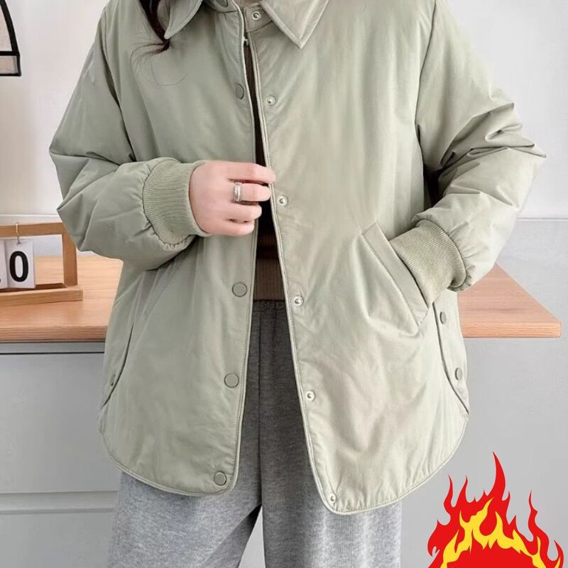 Polar Fleece New Women's Clothing Autumn and Winter New Lightweight Fleece Jacket Casual Lapel Small New Clothing Loose Jacket Lining