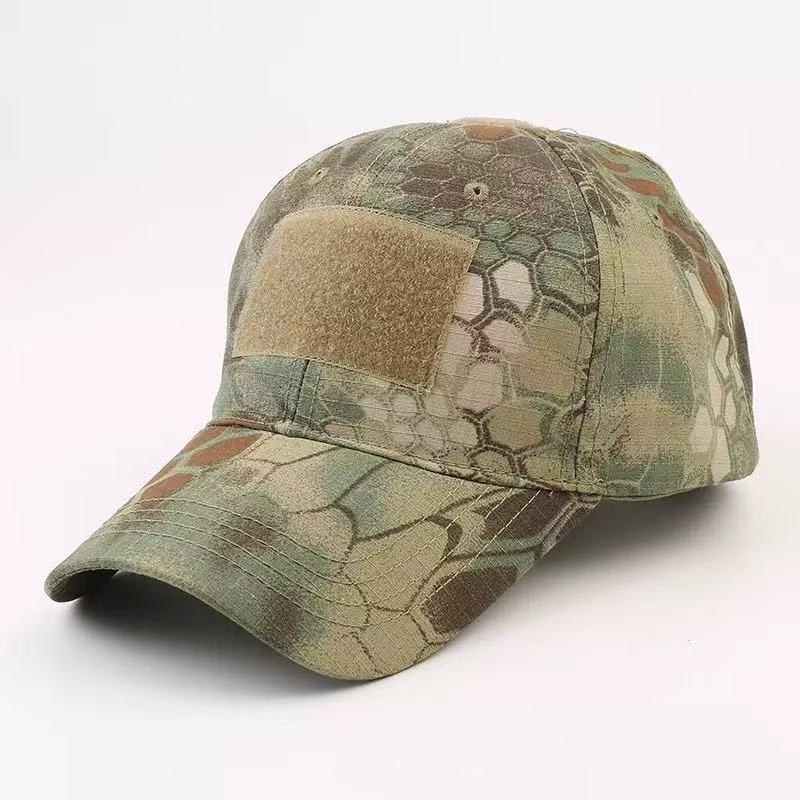Fabricantes de sombreros de béisbol camuflados al aire libre sombreros de sombreros transfronterizos pitón gorra de pesca sombreros de fans militares