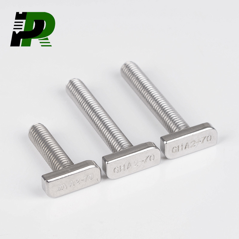 304不锈钢T型螺栓T形螺钉铝型材T型螺栓M8*25 M8*40头部带齿现货