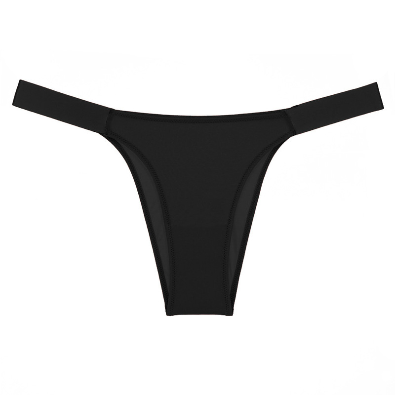外国貿易の大きいブランドの新商品の女性の下着の純色のシルクの光の三角のズボンの低い腰のt字のズボンの版は尻の欧米のF008を包みます|undefined