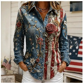 2026 Amazon Independent Site Women's New Valentine's Day Atmosphere Red Wine Gift 3D Digital Printed Long-Sleeved Shirt 2026 Amazon Independent Site Women's New Valentine's Day Atmosphere Red Wine Gift 3D Digital Printed Long-Sleeved Shirt