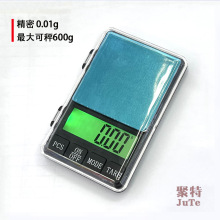 精密 600g-0.01g珠宝称电子秤翻盖黑色手机秤大显示屏克拉口袋秤