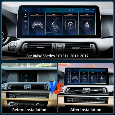 12.3inch Suitable for BMW 5 Series F10 F11 central control large screen navigation Carplay car player (DVD Navigation)