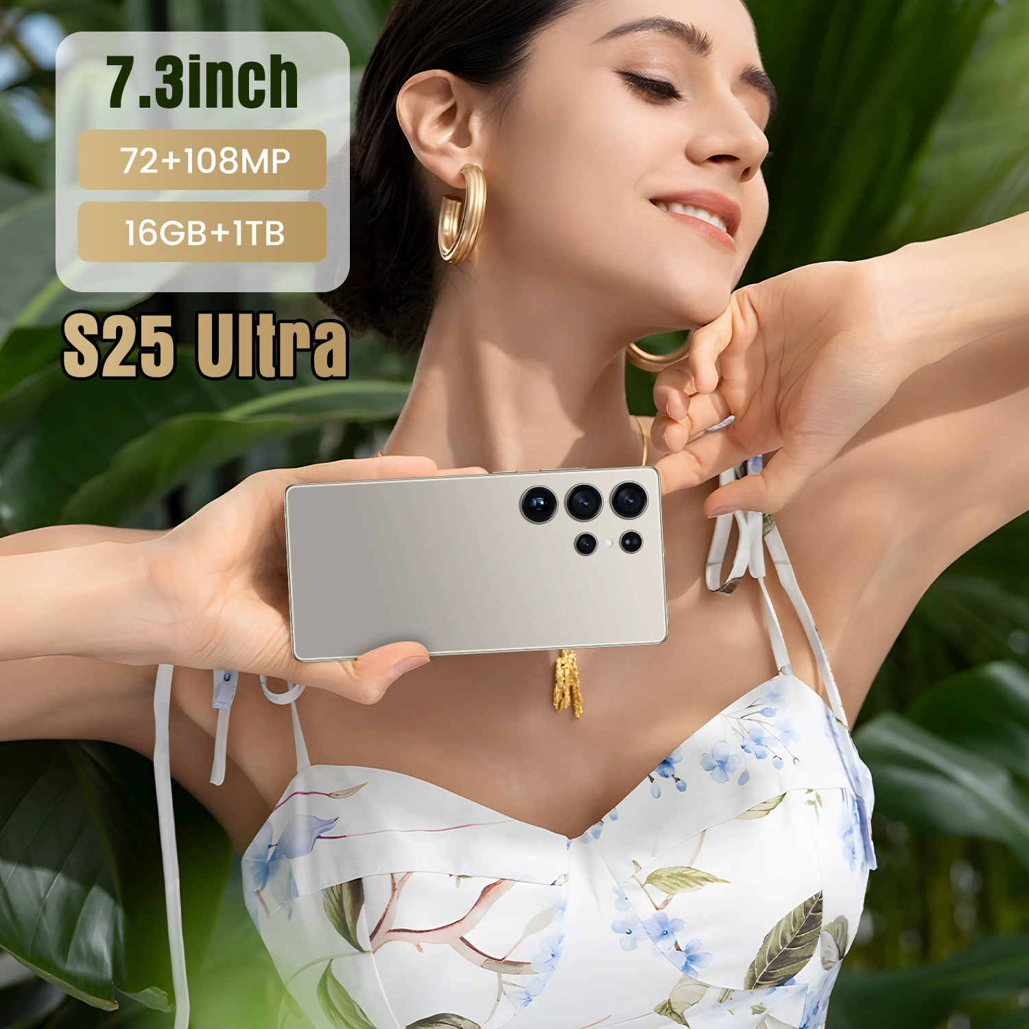 Смартфон S25 Ultra, 16 ГБ + 1 ТБ, 5G, 7,3 дюйма, Android 13, Dual 72/108 МП камеры