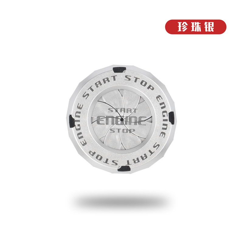 Coche de un solo clic cubierta decorativa giratoria redonda ABS modificado botón de encendido cubierta protectora anillo de inicio de la motocicleta