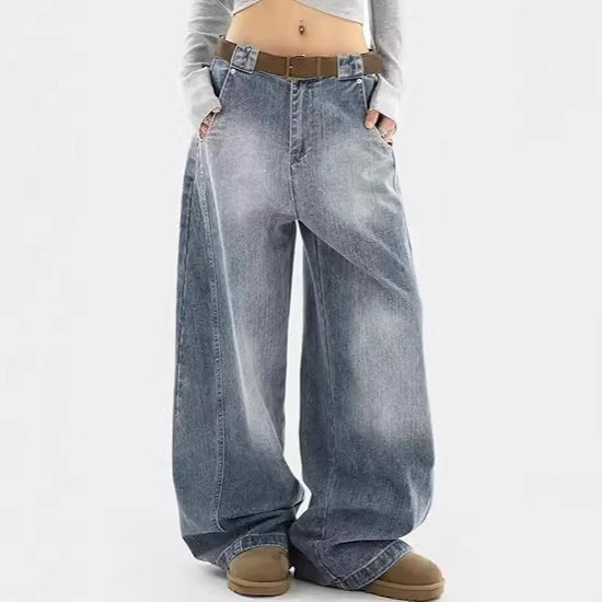 Loose Jeans for Women and Men, Wide-Leg Low-Rise Jeans, Loose Oversized Boyfriend Pants Loose Jeans for Women and Men, Wide-Leg Low-Rise Jeans, Loose Oversized Boyfriend Pants