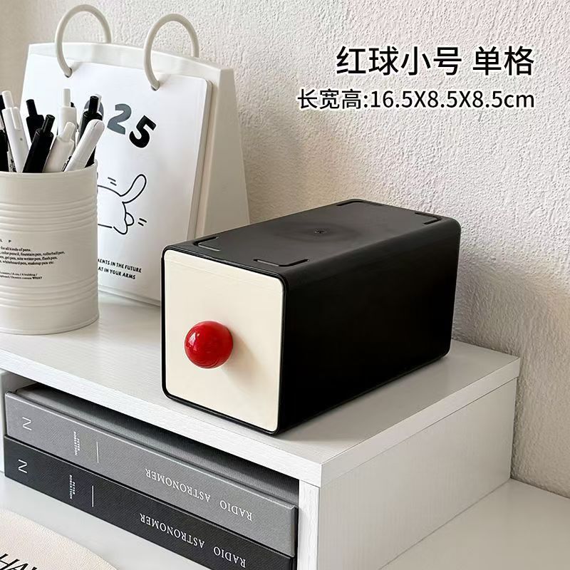 中世スタイルのデスクトップ収納ボックス化粧品長方形収納ボックスオフィスワークステーション引き出し型収納ラック|undefined