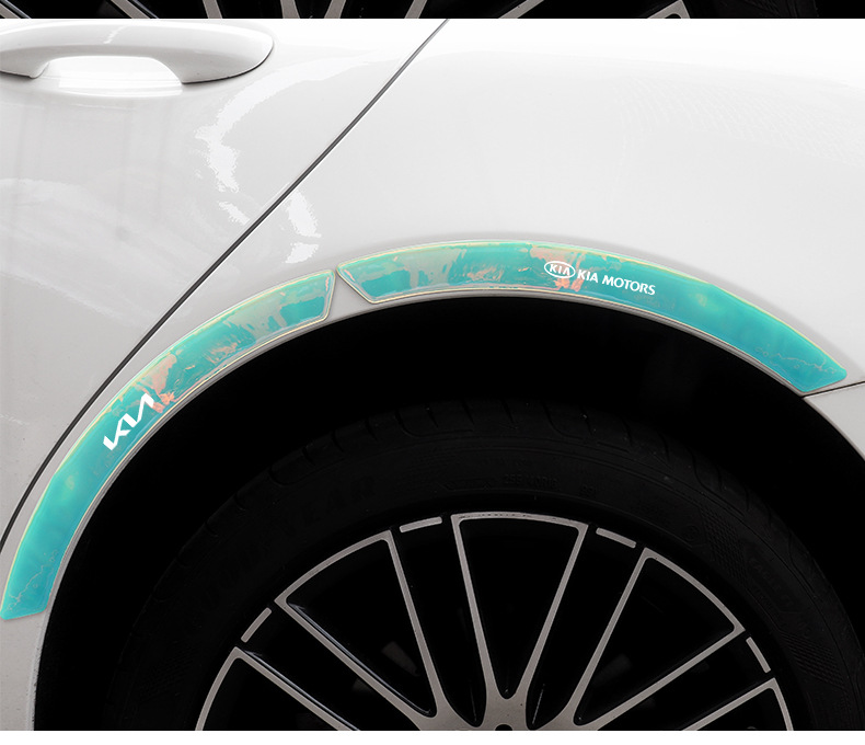 Suitable for Kia k2 Lion Platinum Extension K4 Huan Chi kx5 Jiahua ev5 car carbon fiber wheel eyebrow anti-collision rubber strip decoration
