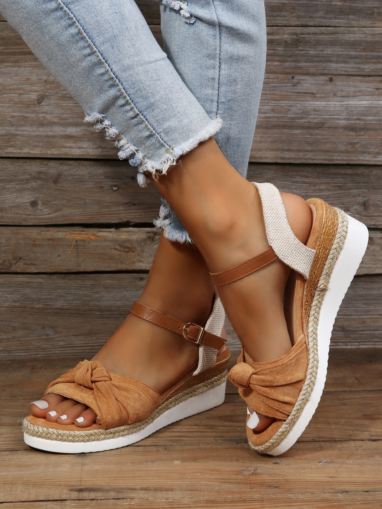 Title 24, Kadınlar için Balık Ağzı Tasarımlı Kenevir Hala...