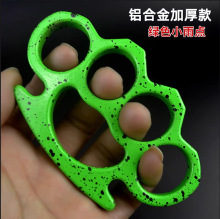 跨境指虎拳扣铁四指带绑绳汽车自卫破窗锤拳击手扣拳环戒指环指扣