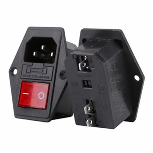 AC power socket AC-304 one-piece three-in-one with switch screw hole fixed AC-01 card type product socket