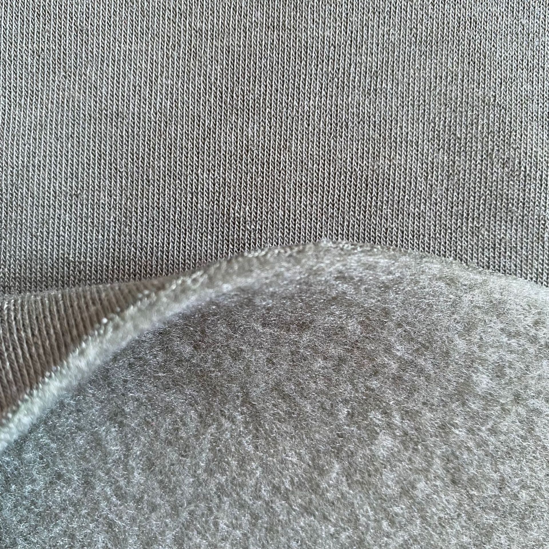 正包绒布针织卫衣布 粗针阳涤拉毛布 全涤单面绒 T/C拉毛绒布