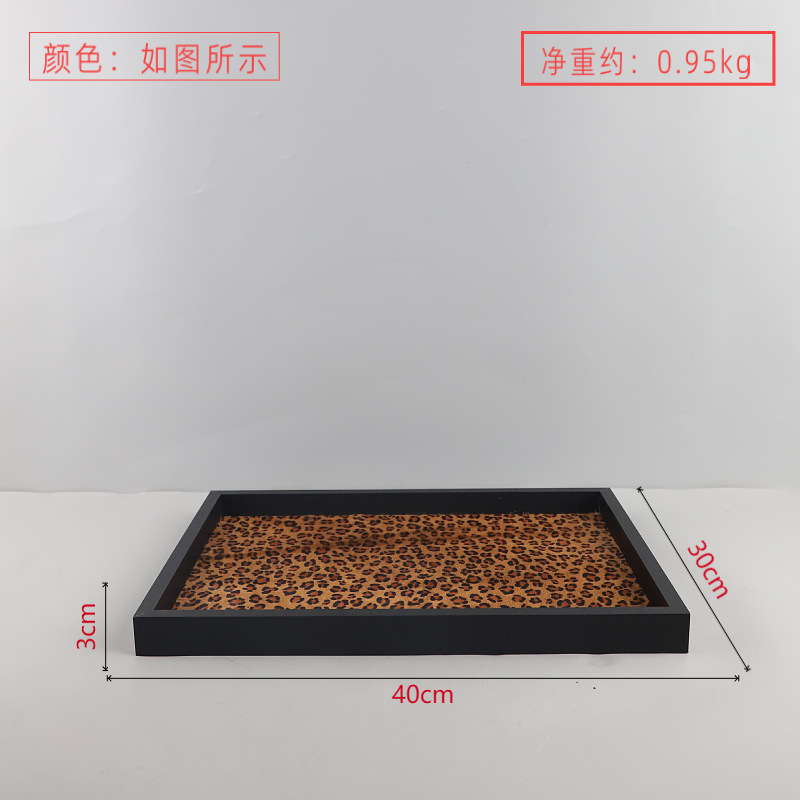 現代のシンプルで高級感のある本革の馬毛香薫の装飾トレーの置物のリビングルームの部屋のフードの間の家庭の装飾品|undefined