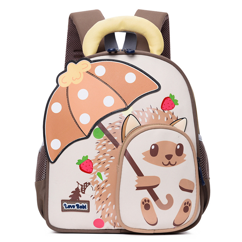 Mochila escolar de jardín de infantes para niños Mochila de preescolar de dibujos animados pequeño erizo