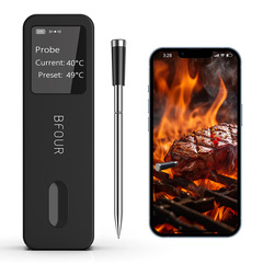 クロスボーダー人気スマートワイヤレスバーベキュー温度計携帯電話APP防水キッチンオーブン食品温度計