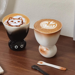 漫画シャム猫マグカップ手彩陶磁器カップカップルの親友カップコーヒーカップかわいい誕生日プレゼント