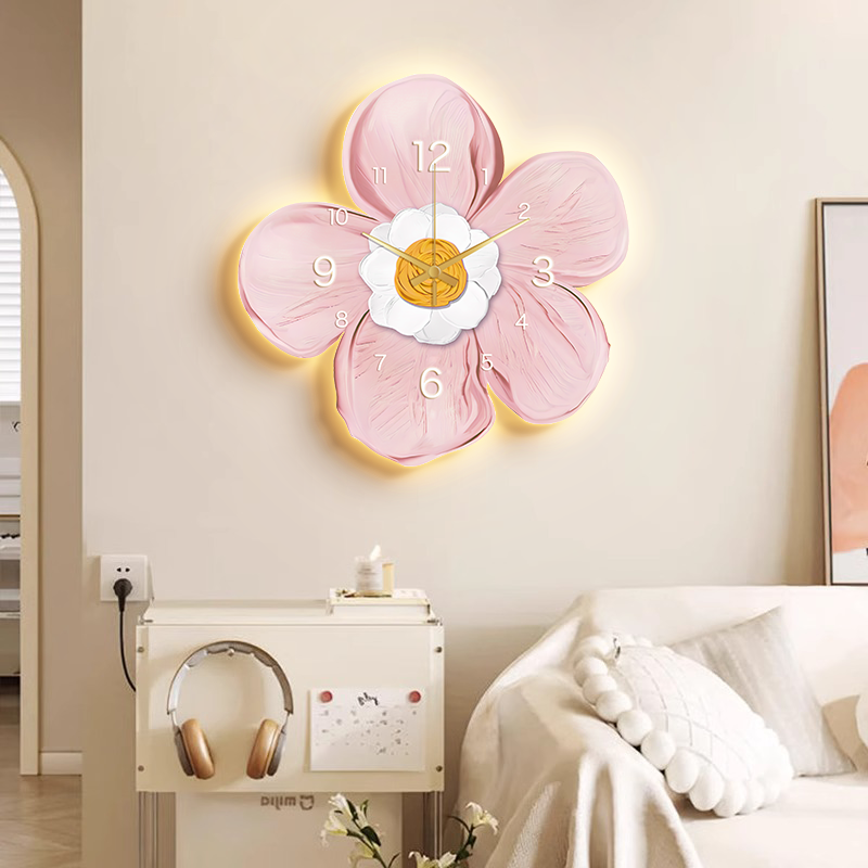 高级感客厅时钟2025新款创意玄关挂钟壁画装饰画大气餐厅钟表挂画